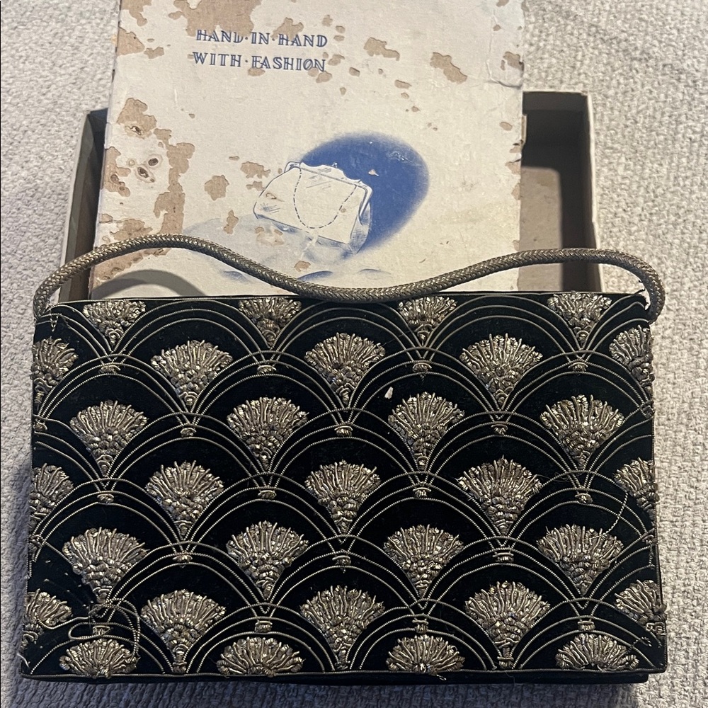 Elegant Black and Silver Clutch